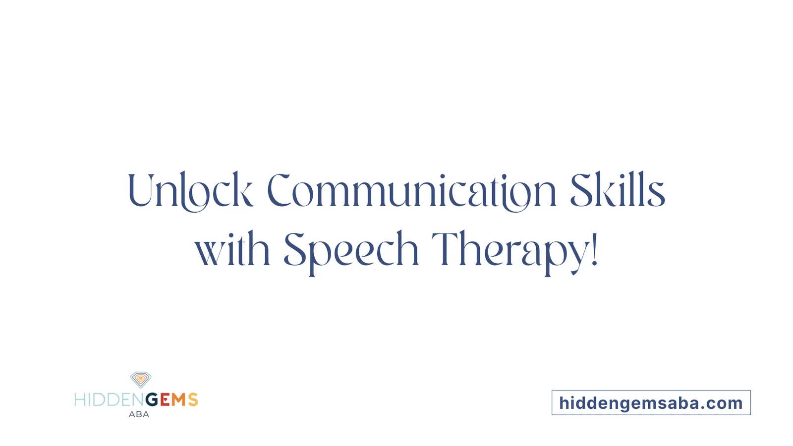 Unlock Communication Skills with Speech Therapy!