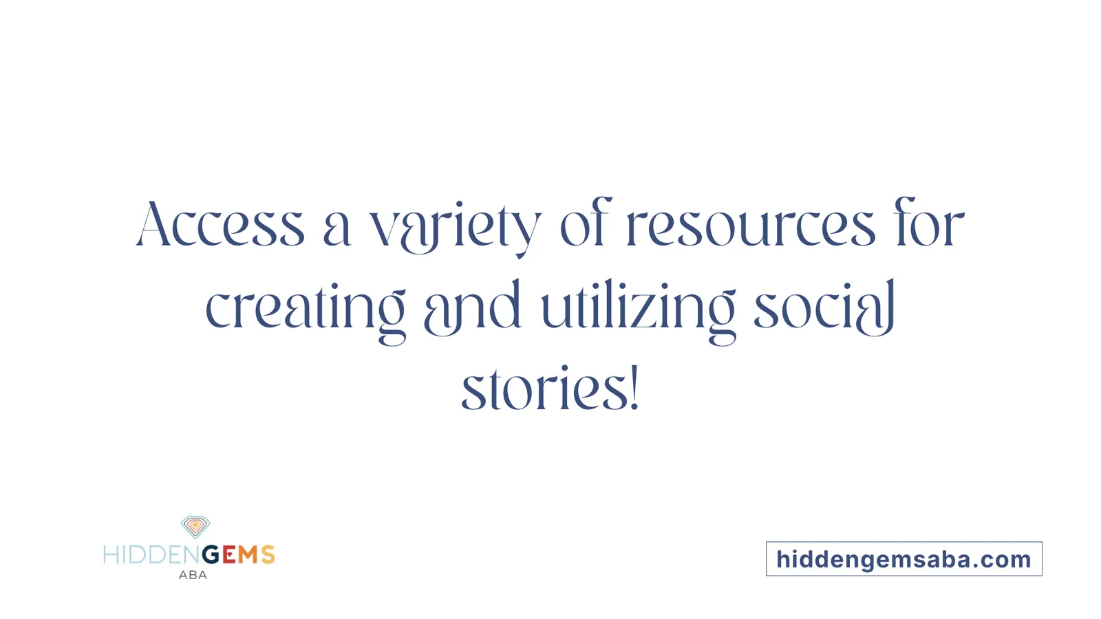 Access a variety of resources for creating and utilizing social stories!