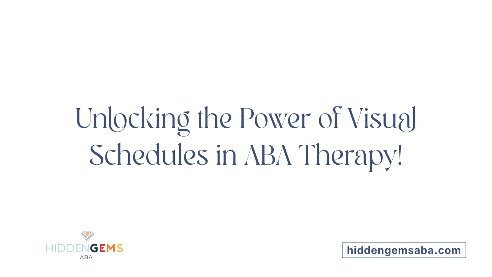 Unlocking the Power of Visual Schedules in ABA Therapy!