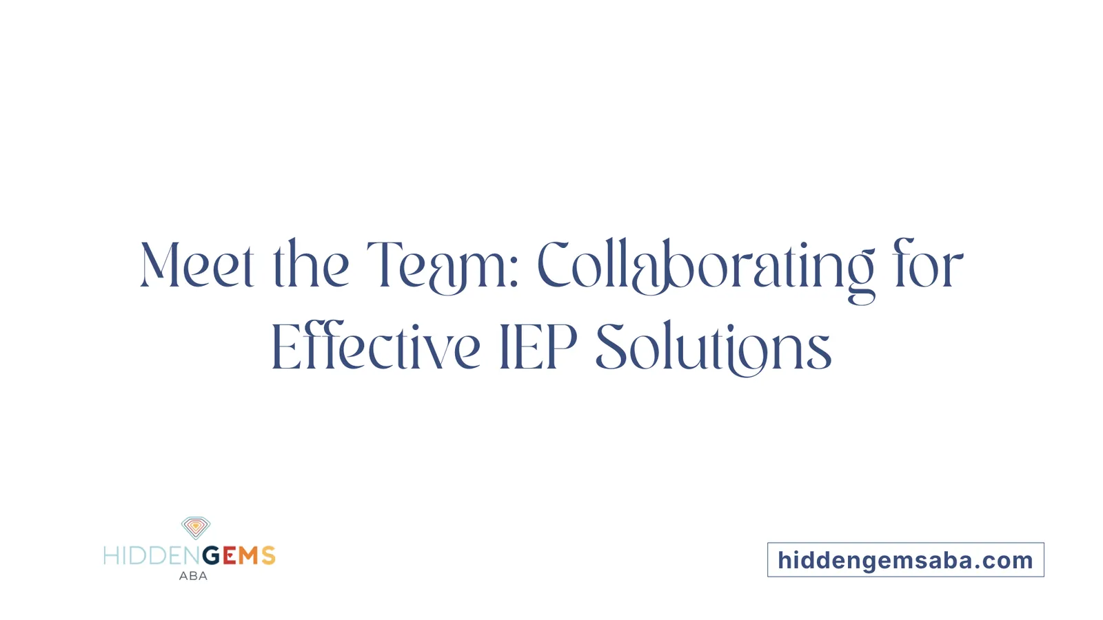 Meet the Team: Collaborating for Effective IEP Solutions