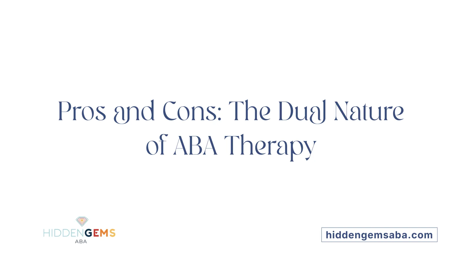 Pros and Cons: The Dual Nature of ABA Therapy