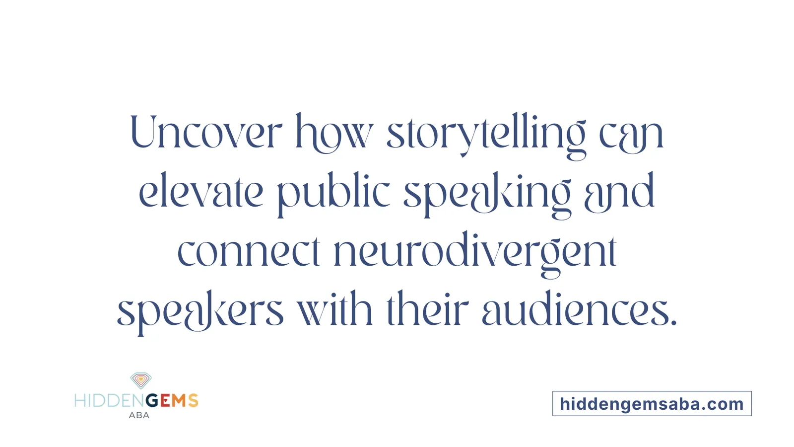 Uncover how storytelling can elevate public speaking and connect neurodivergent speakers with their audiences.