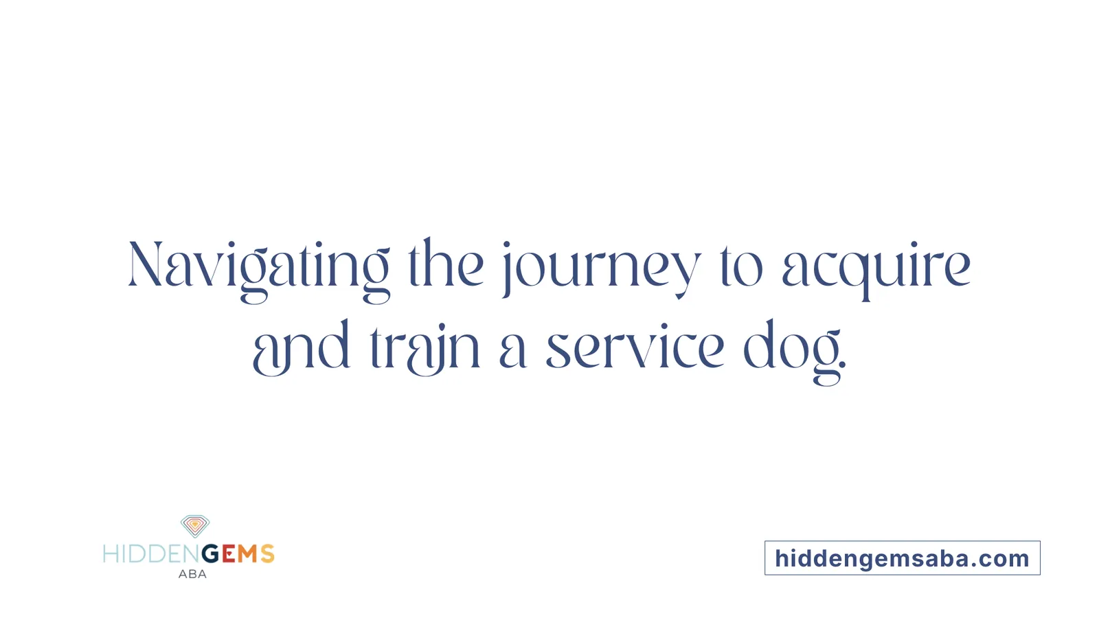 Navigating the journey to acquire and train a service dog.