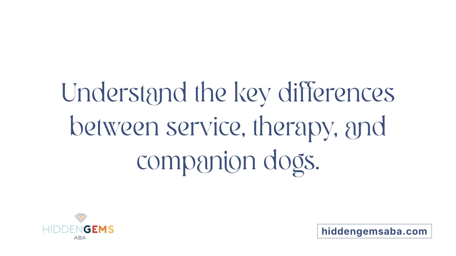 Understand the key differences between service, therapy, and companion dogs.