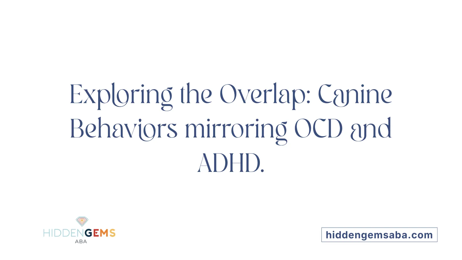 Exploring the Overlap: Canine Behaviors mirroring OCD and ADHD.