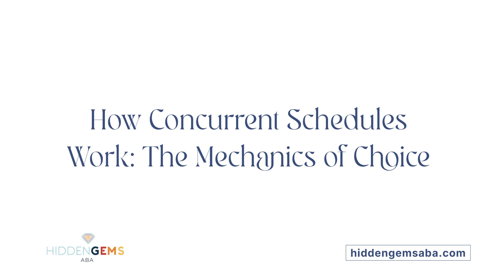 How Concurrent Schedules Work: The Mechanics of Choice