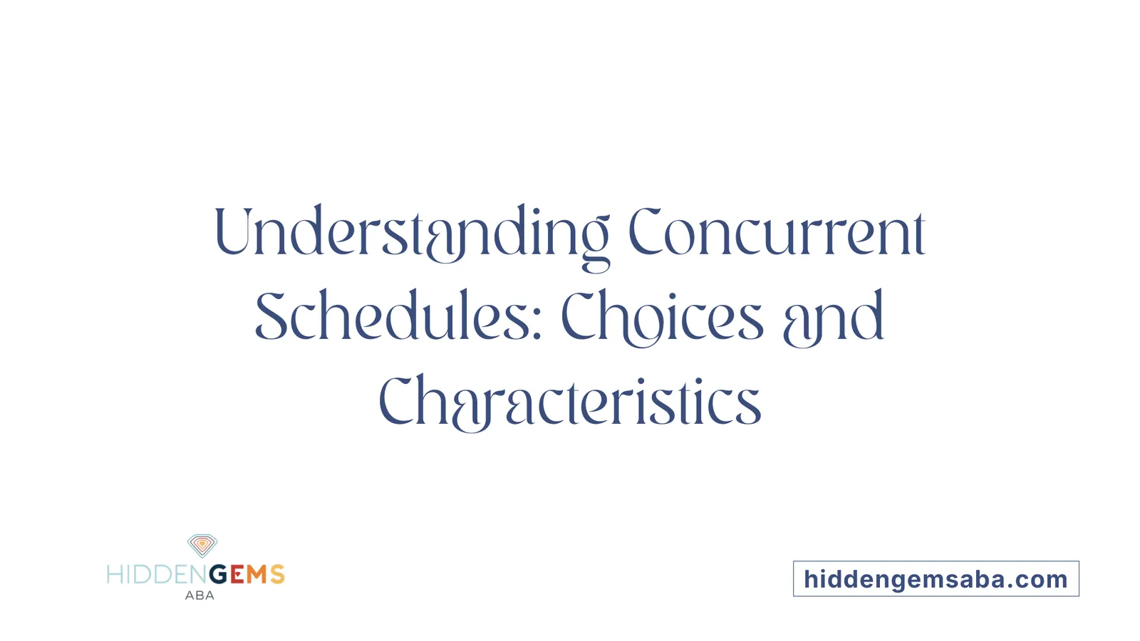 Understanding Concurrent Schedules: Choices and Characteristics