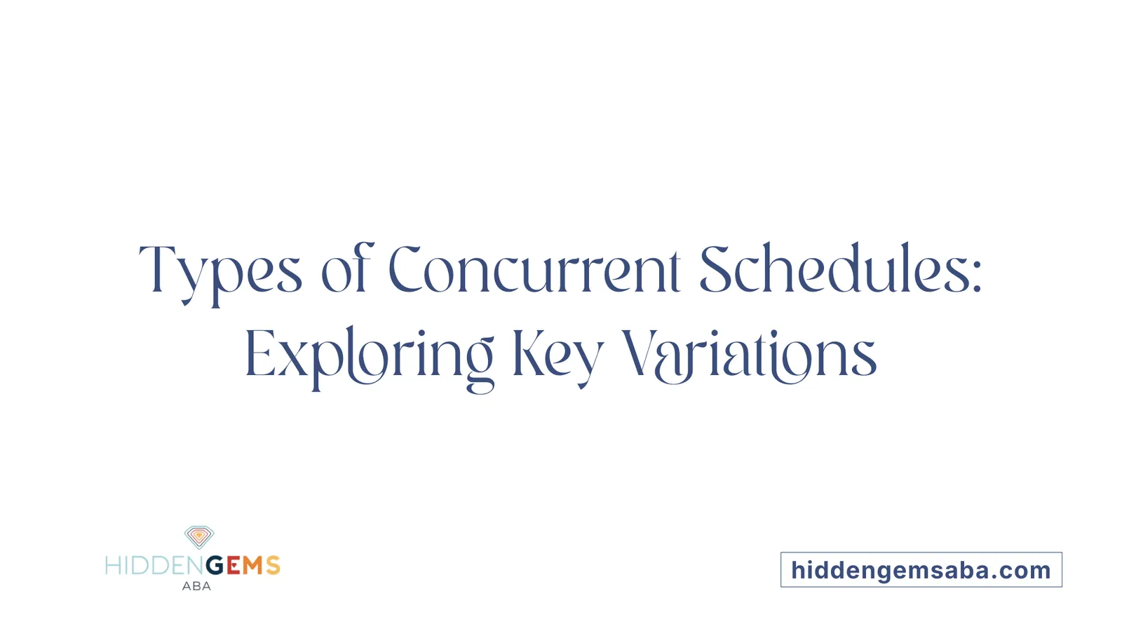 Types of Concurrent Schedules: Exploring Key Variations