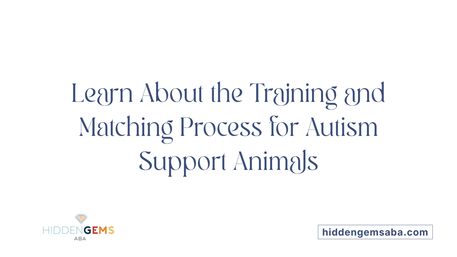 Learn About the Training and Matching Process for Autism Support Animals