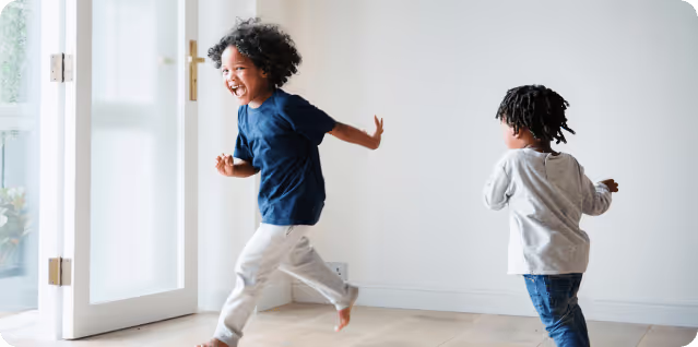 Two children playing